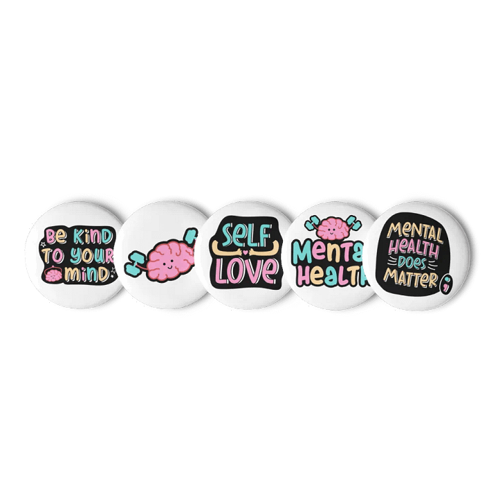 Mindful Mental Health Brain Button Set product image (1)