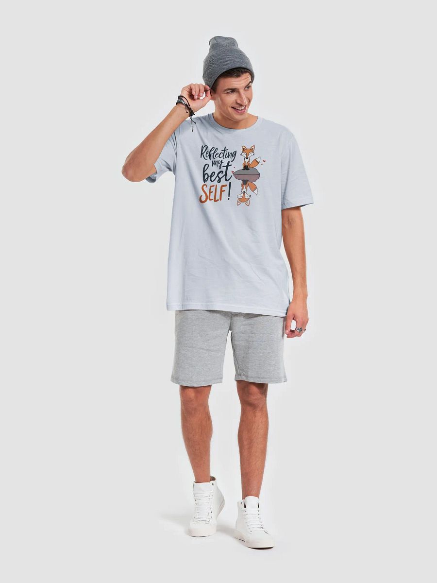 Reflecting My Best Self T-Shirt, Cute Fox Mindfulness Tee, Self Love Motivational Shirt, Positive Quote Graphic T-shirt product image (4)