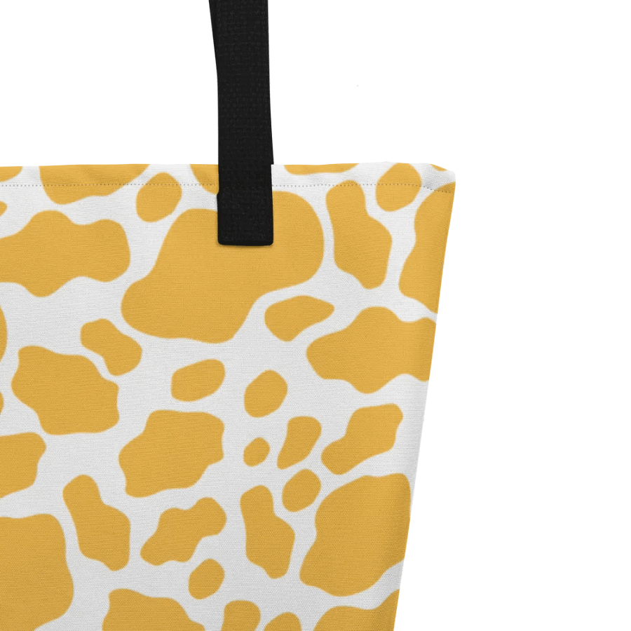Cow Print Tote bag with Pocket - Yellow product image (4)