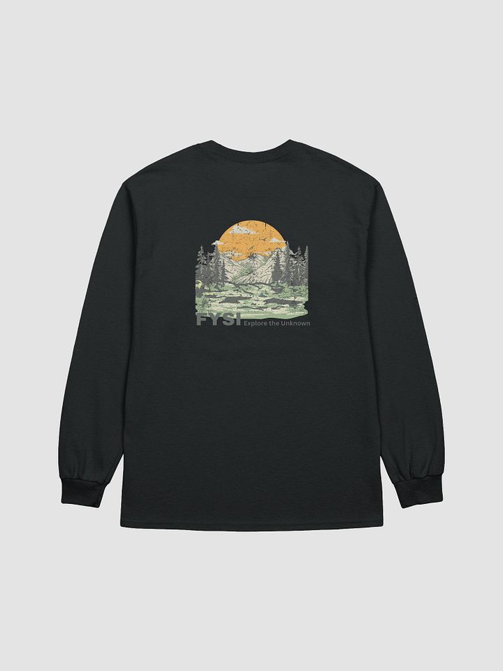 Retro Sunset Mountain Organic Cotton Long Sleeve T-shirt product image (2)