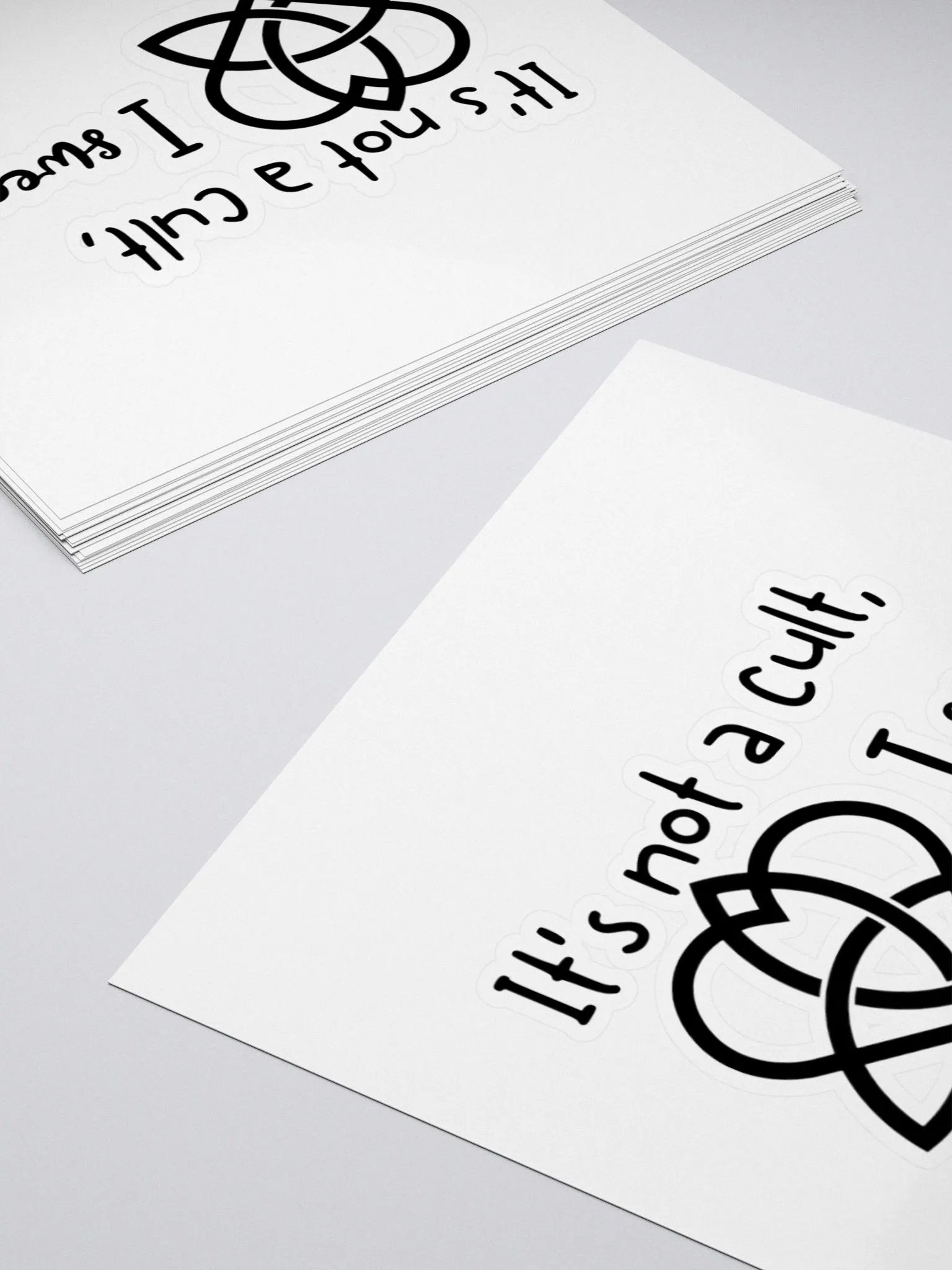 It's not a cult I swear Sticker, Black product image (10)