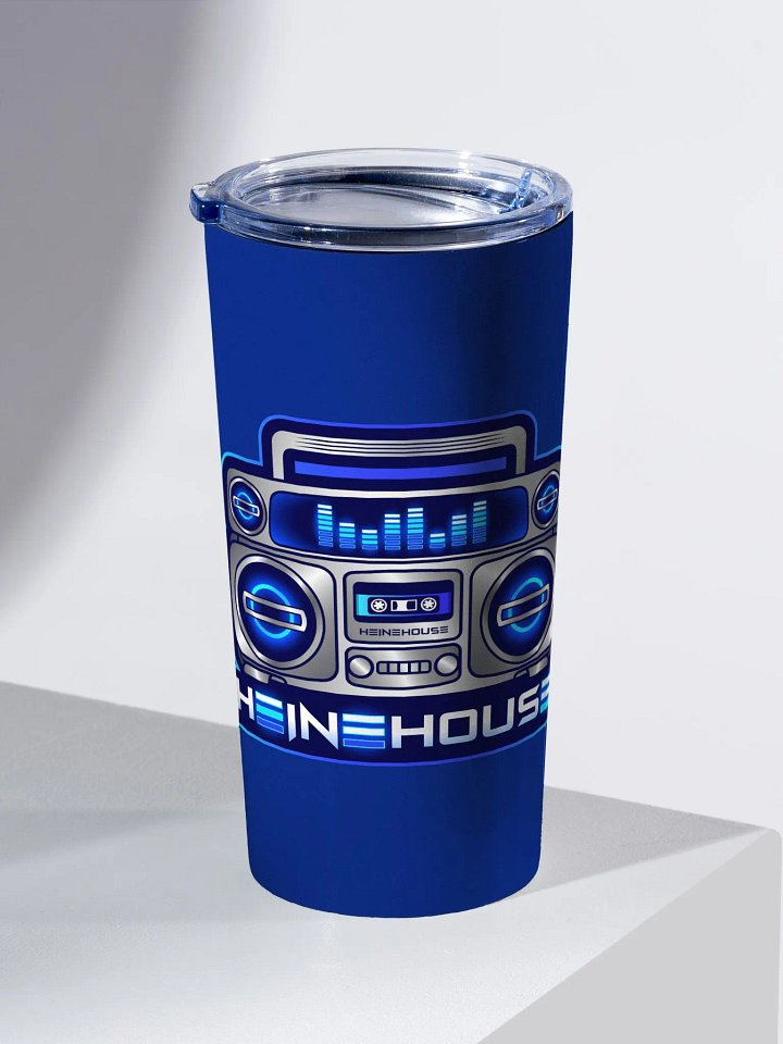 Stainless Steel Adult Sippy Cup - Blue with Boombox product image (2)