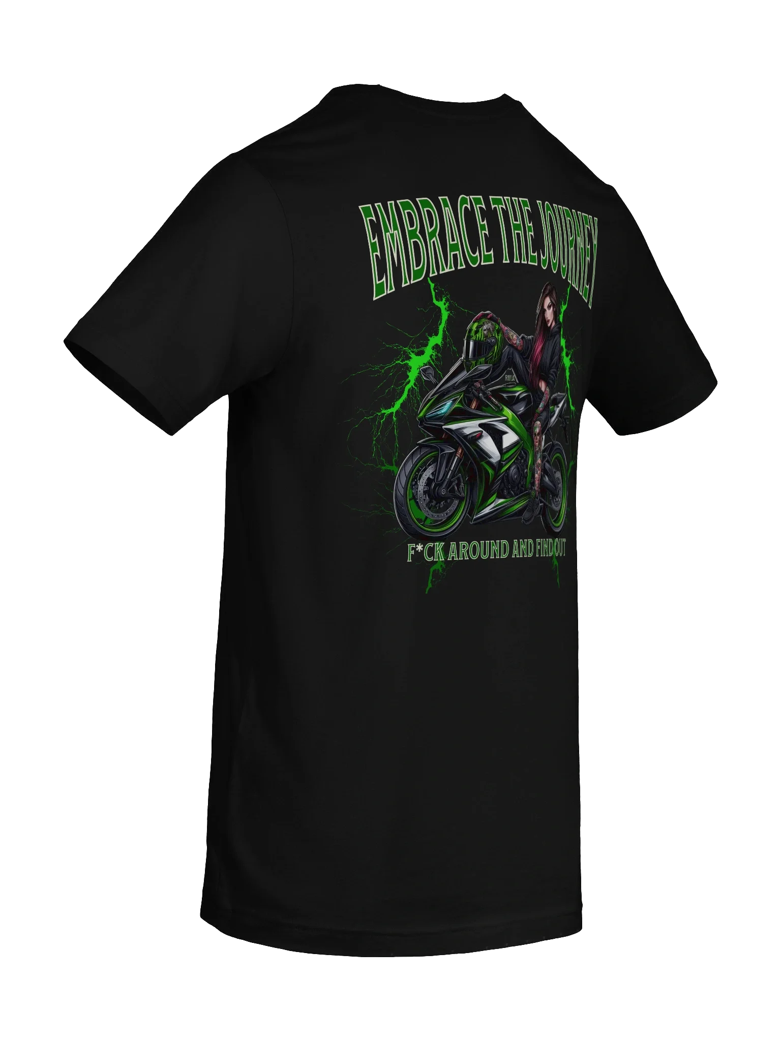 "Embrace The Journey" - Biker Chick - Green Bolt product image (11)