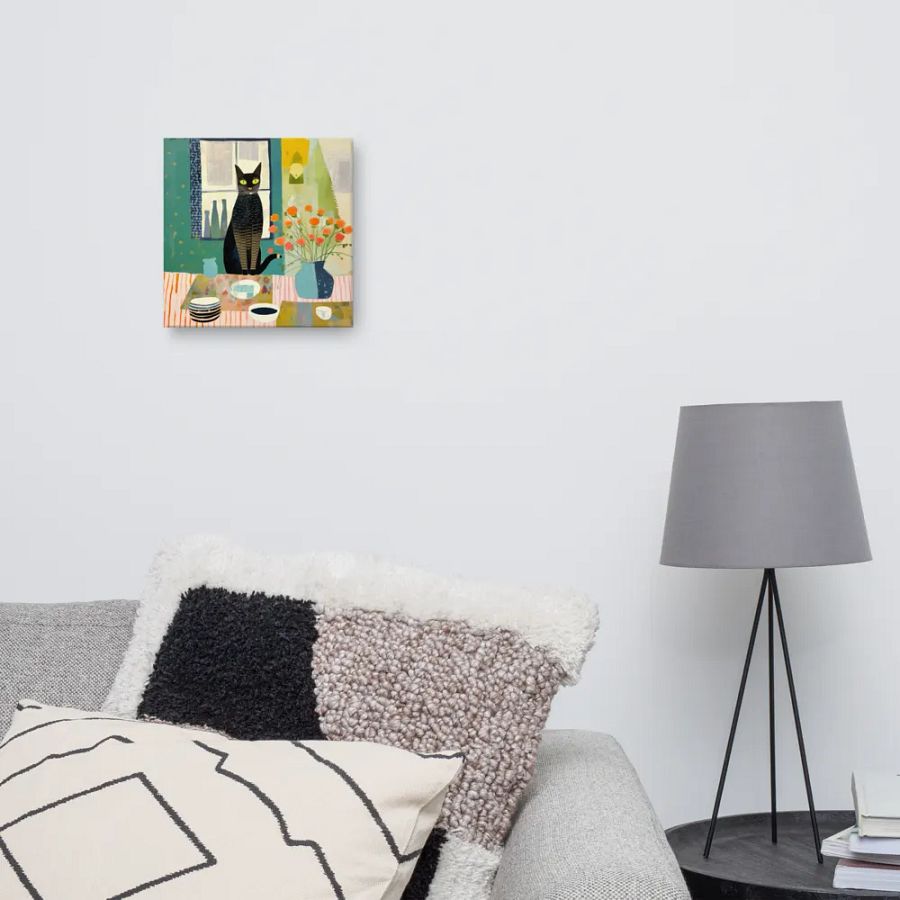 Art2401-35 Eclectic Cat Still Life - Canvas Print - sm product image (7)