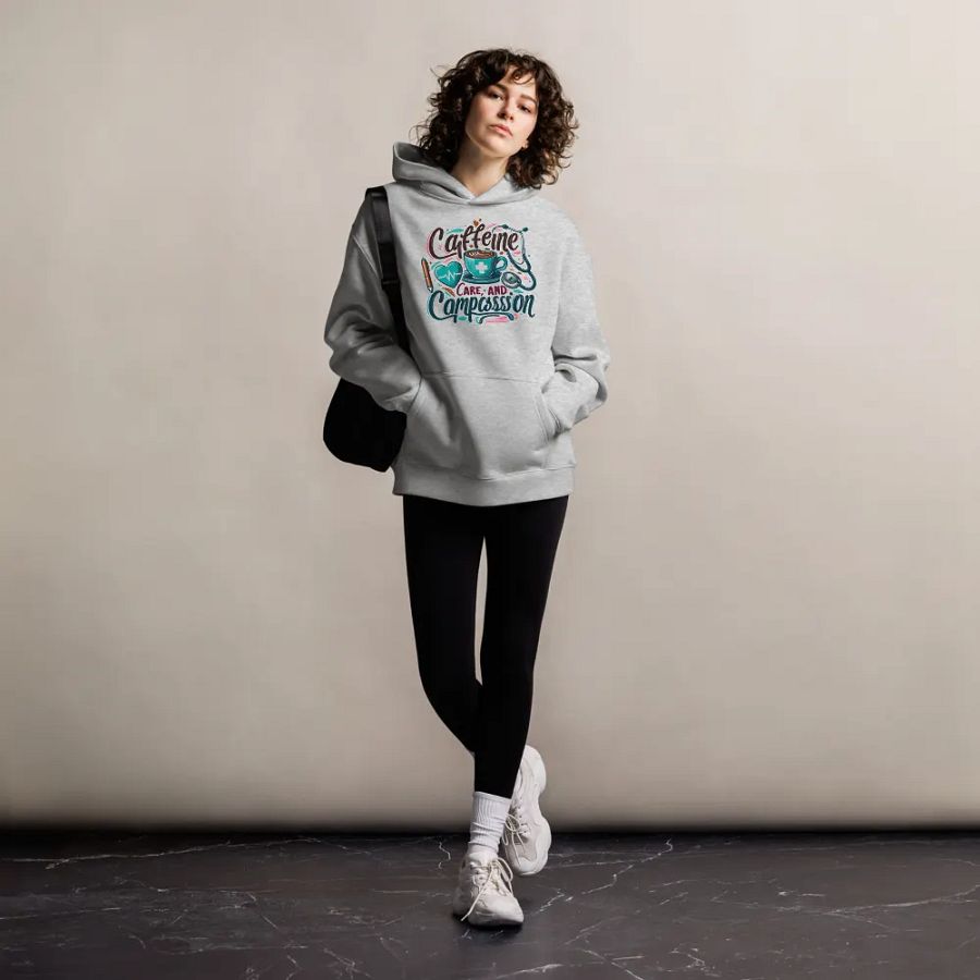 Caffeine, care, and compassion hoodie product image (8)