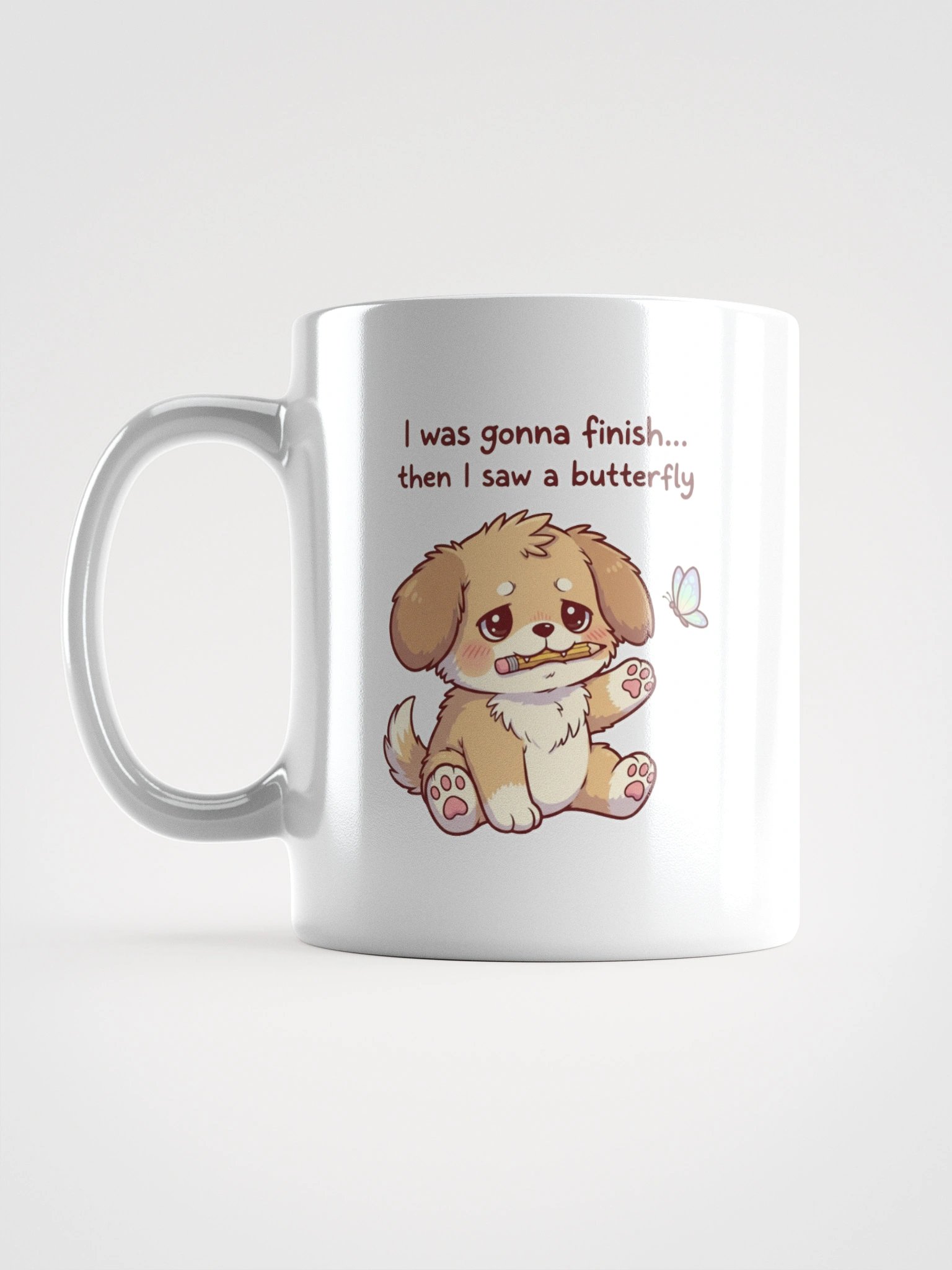 Puppy Procrastisketcher White Glossy Mug product image (1)