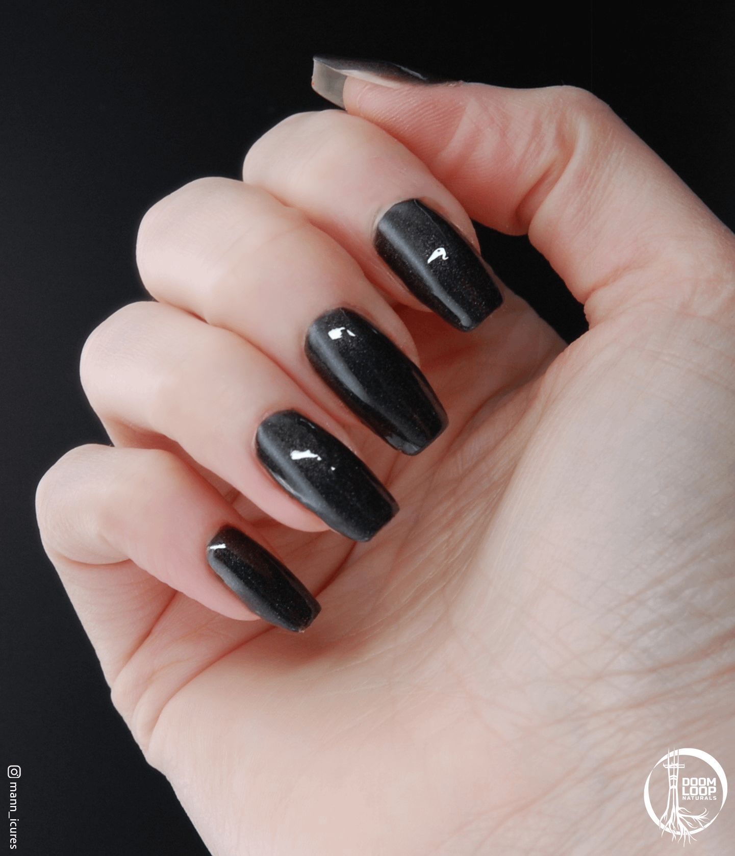2 AM - Black Holo Sparkle Nail Polish product image (5)