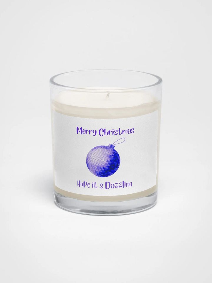Dazzling Mirrorball Christmas Candle - Purple product image (1)