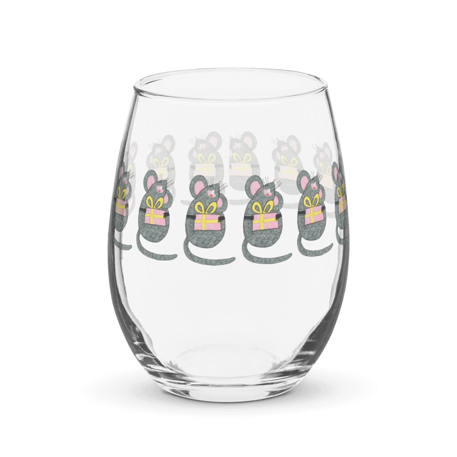 Present mouse Stemless Wine Glass product image (1)