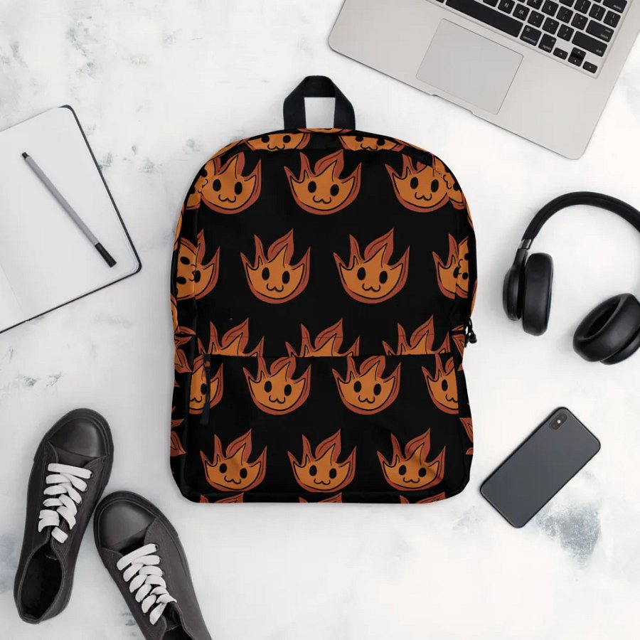 Smol Flame All-Over Print Backpack product image (12)