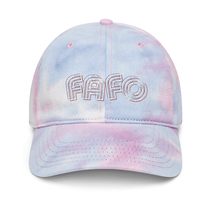 FAFO tie-dye dad hat product image (1)