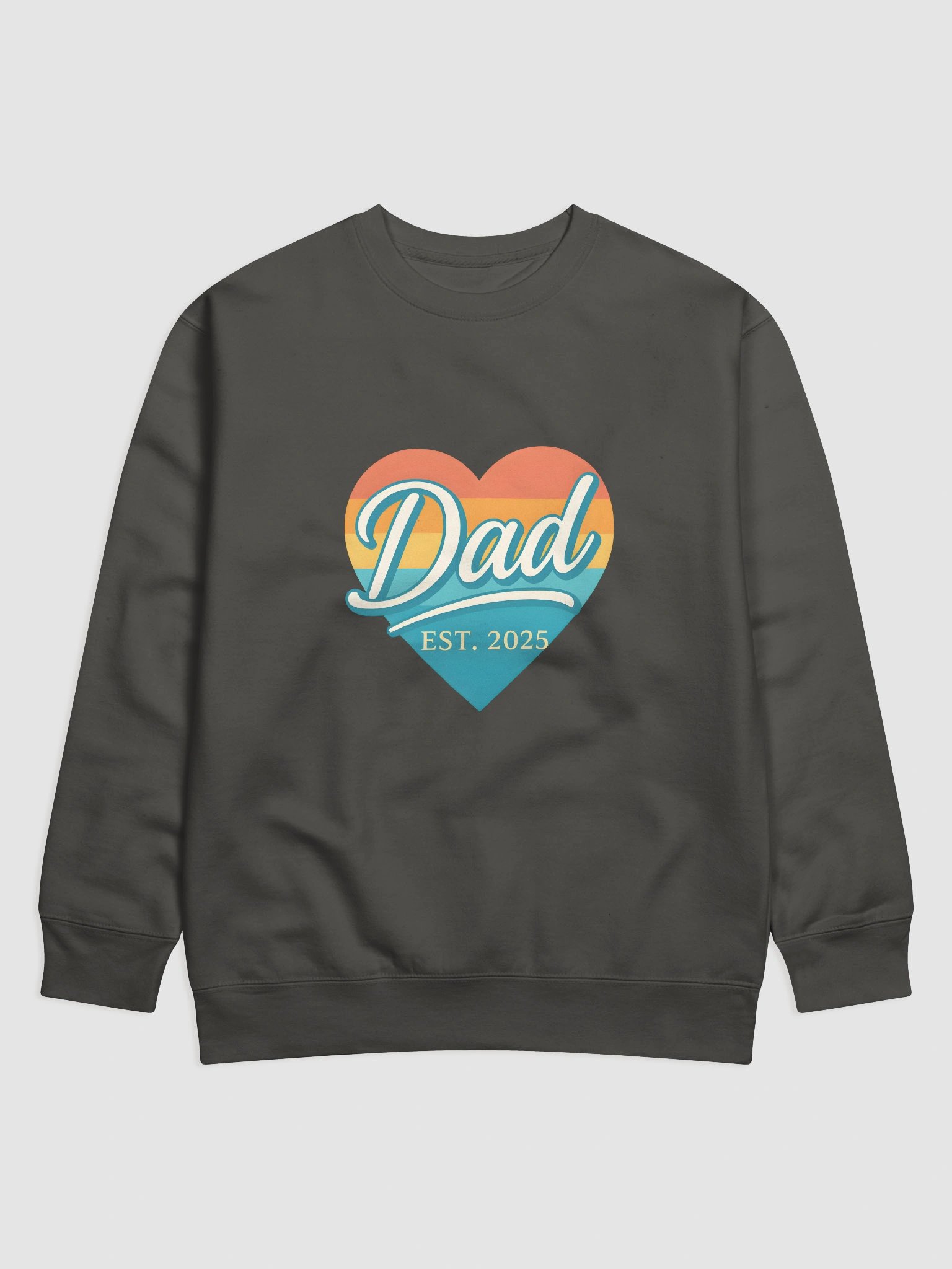 Dad EST. 2025 Sweat Shirt| New Dad Gift | First Time Father Shirt | Colorful Heart Design product image (2)