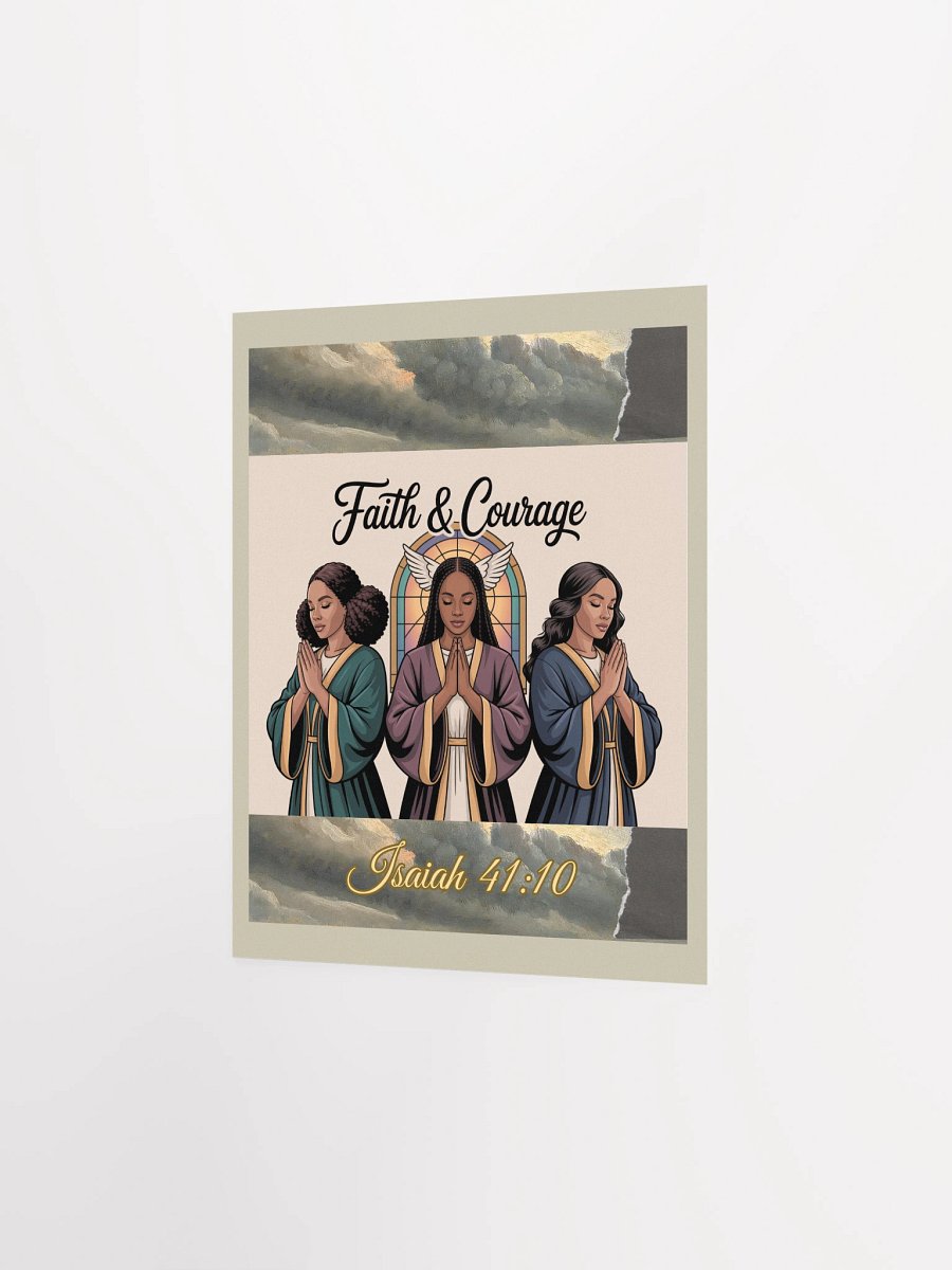 Faith & Courage: Isaiah 41:10 Christian Matte Poster - Printable, product image (4)