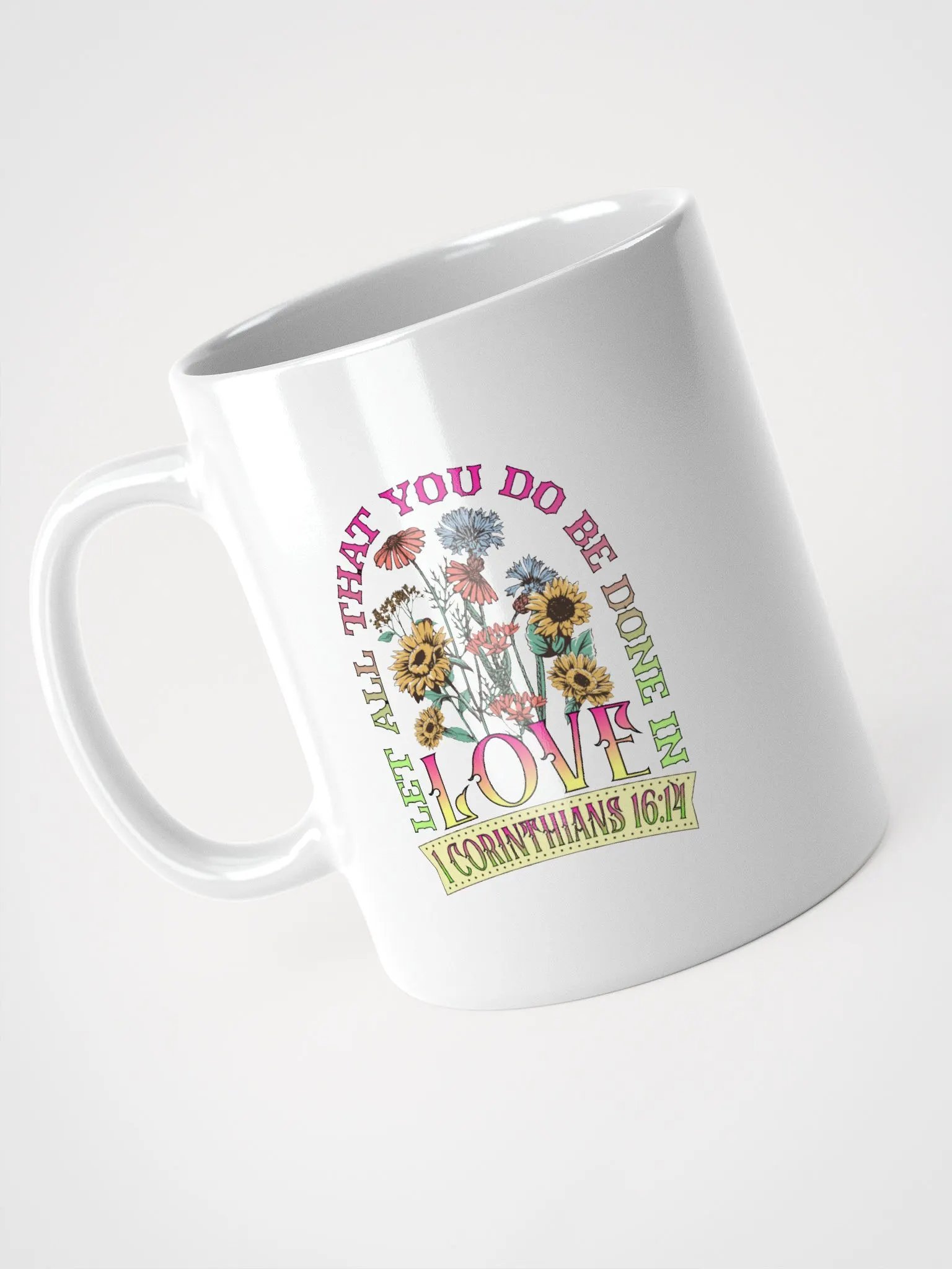 Let All That You Do Be Done In Love Bouquet Mug product image (2)