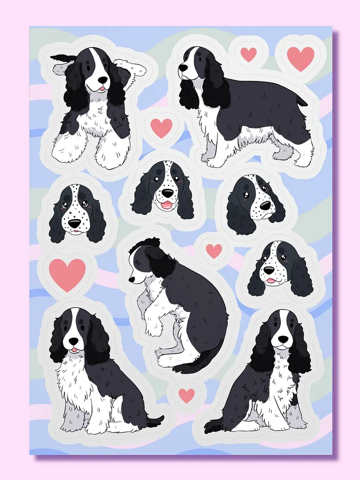 Cocker Spaniel Love Sticker Sheet product image (1)