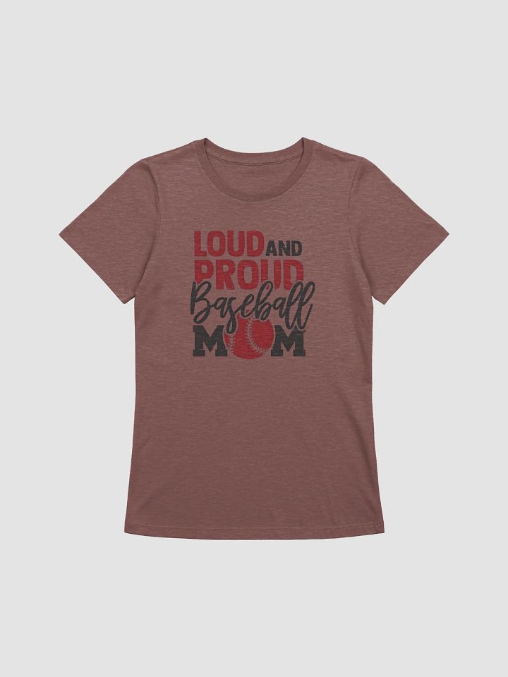 Woman T-Shirt Loud Proud Baseball Mom Women's Supersoft Relaxed-fit Shirt product image (1)