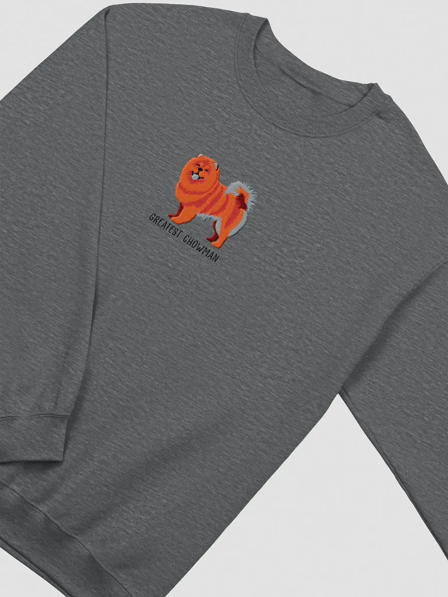 Greatest Chowman Sweatshirt(Embroidered) of a Chow Chow(Red) product image (5)