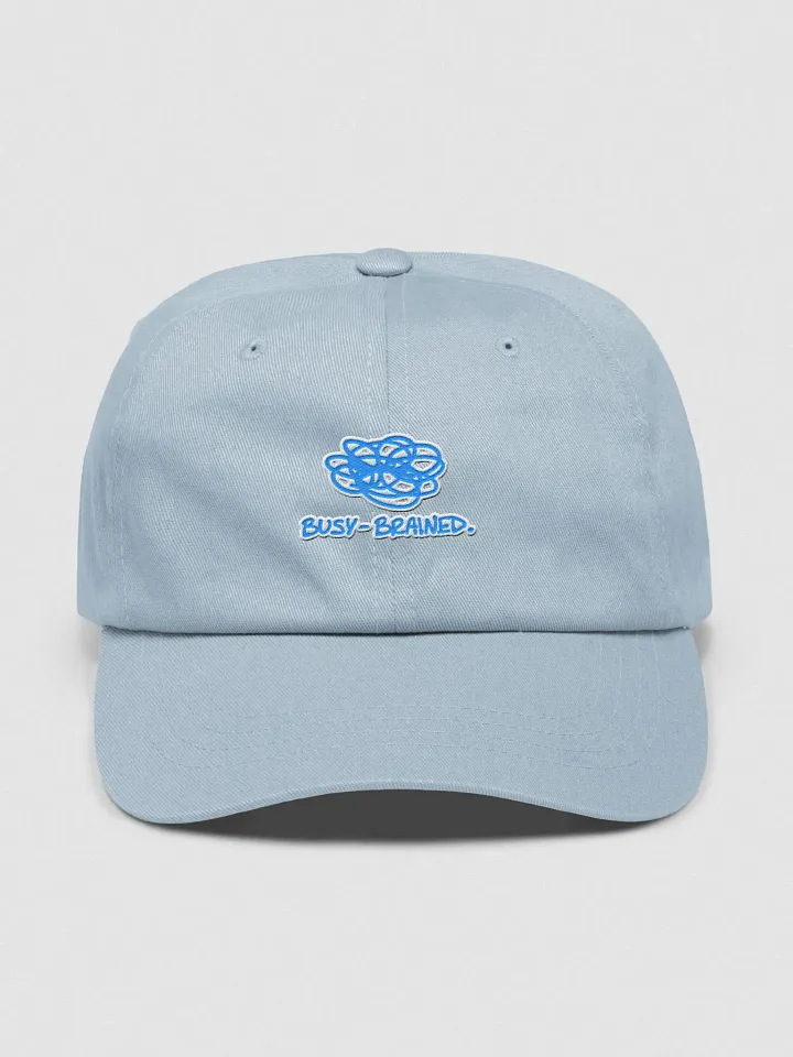 BUSY-BRAINED (light blue + white lined design) classic dad hat product image (25)