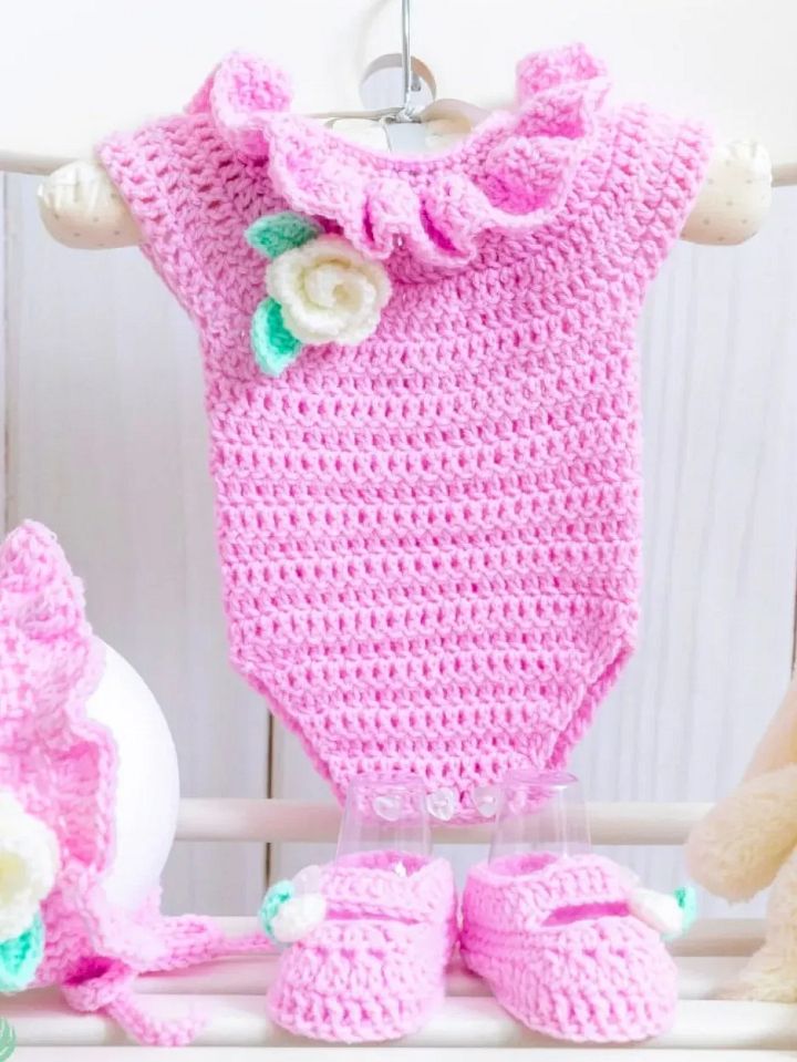 Crochet Pattern: Freya Baby Romper product image (1)