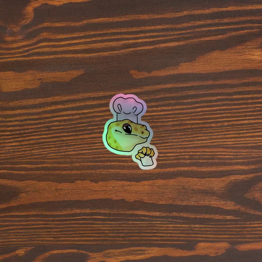 Chef Gecko Holographic Sticker Sheet product image (5)