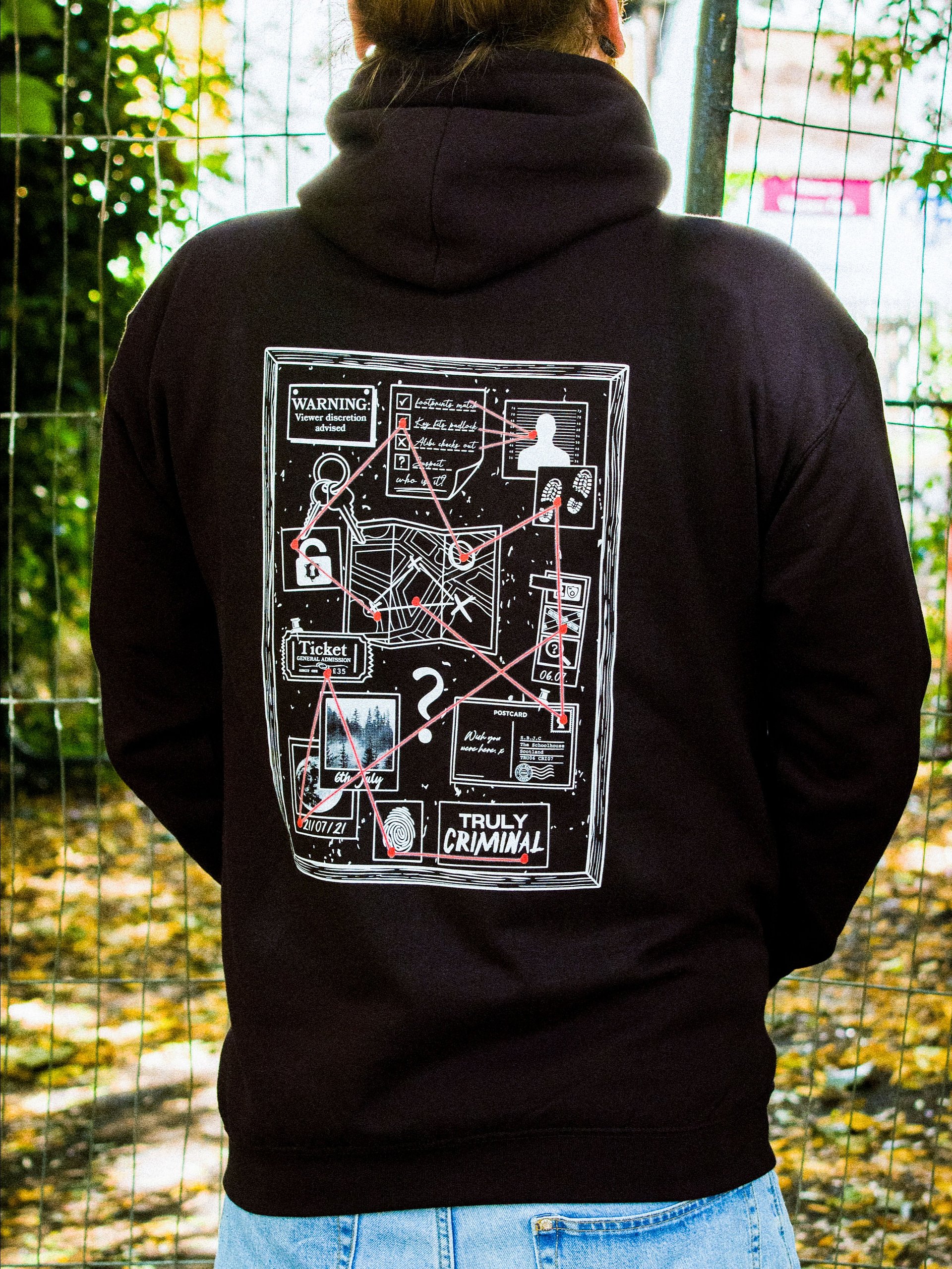 Truly Criminal Evidence Board Hoodie product image (7)