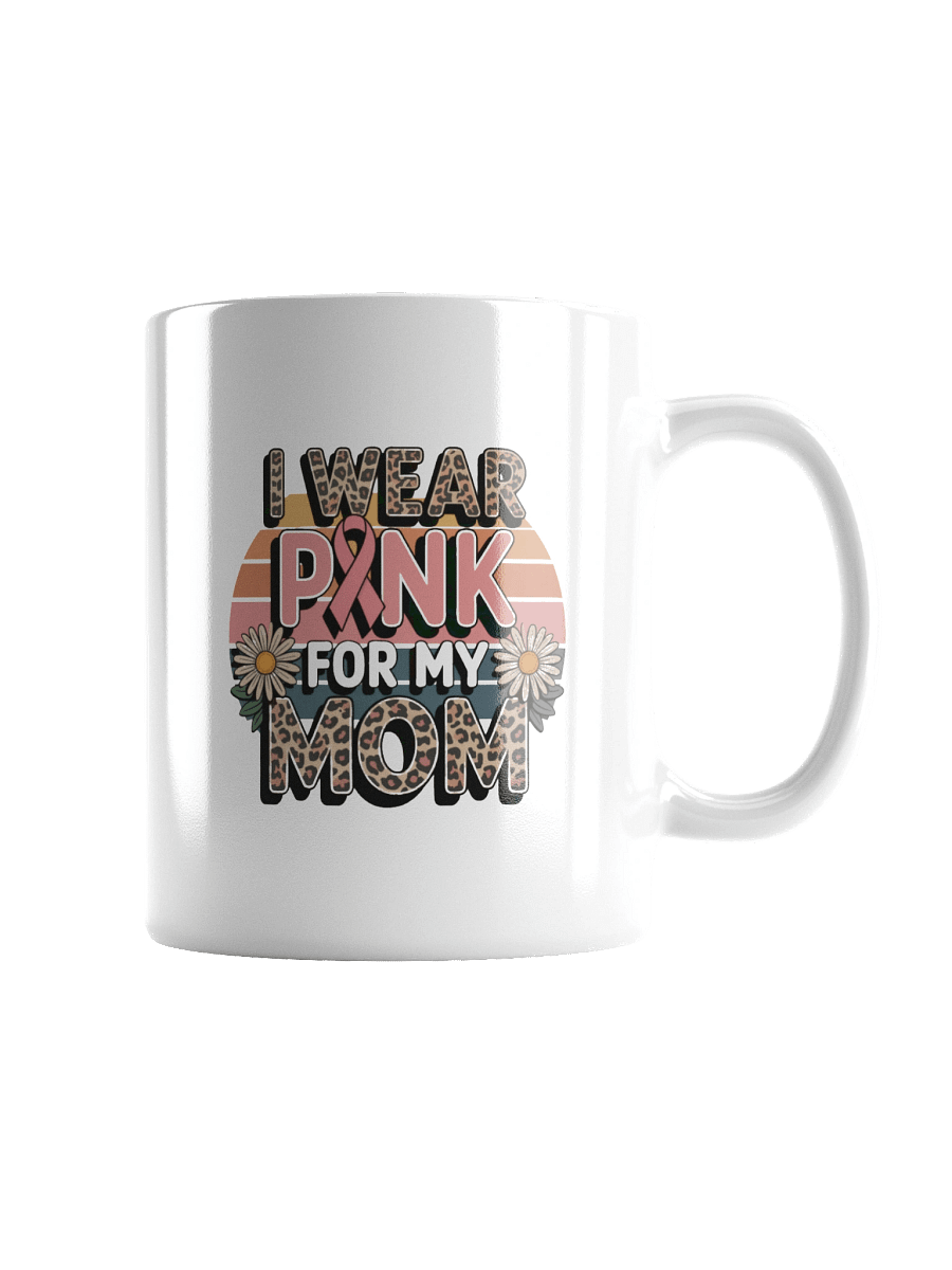 Pink Ribbon Leopard Print Breast Cancer Awareness Mug product image (4)