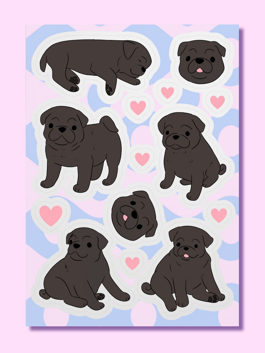 Pawsitively Pug-tastic Sticker Sheet product image (1)