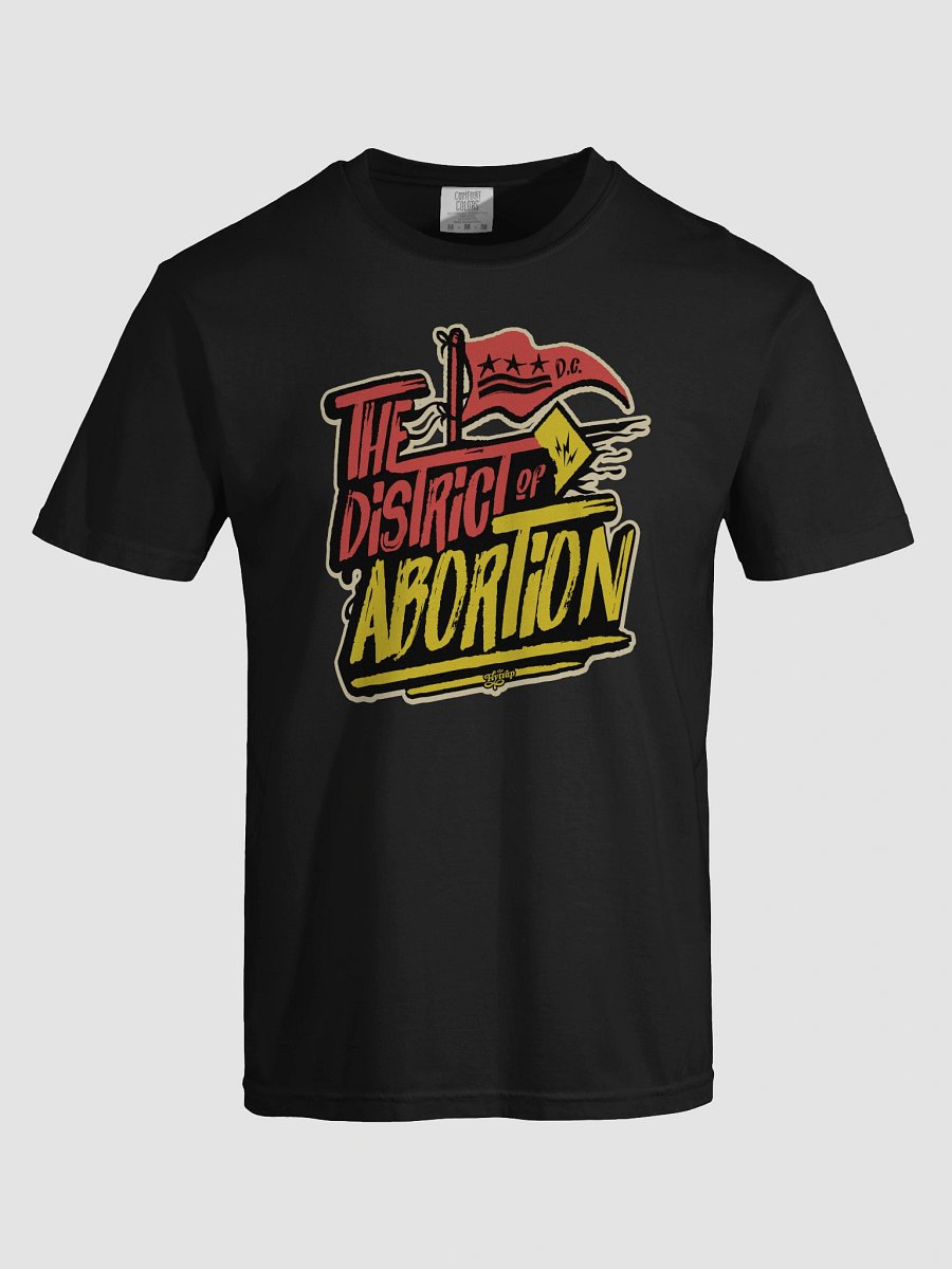 The District of Abortion Red and Yellow Black Shirt product image (7)