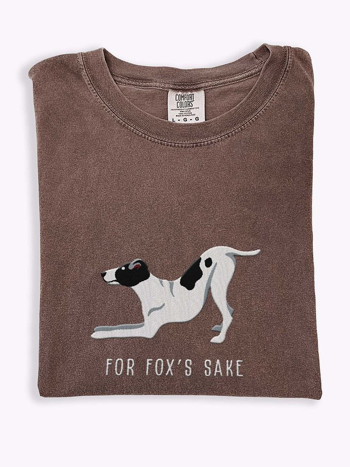 For Fox's Sake T-Shirt(Embroidered) of a Smooth Fox Terrier(Black & White) product image (1)