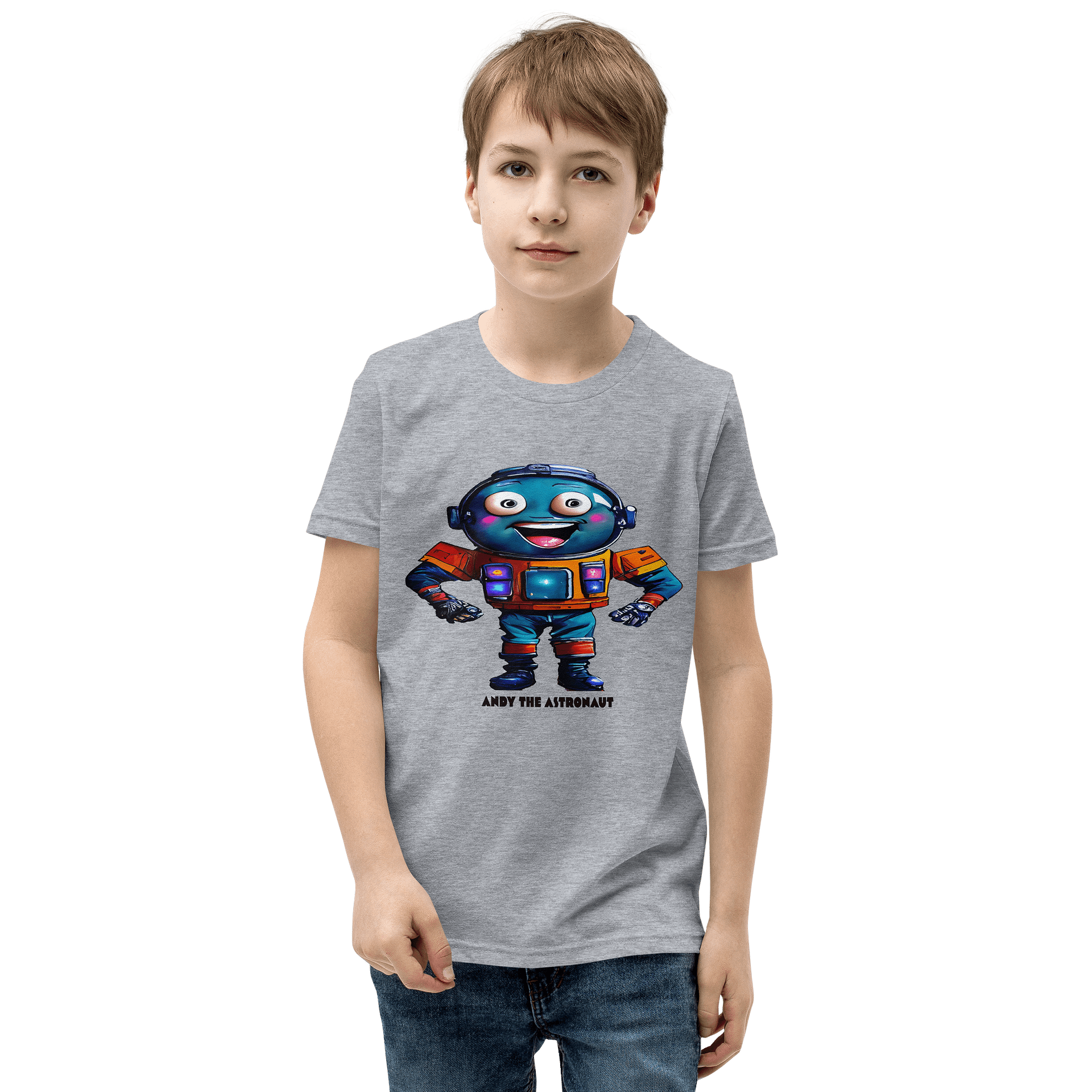 Andy The Astronaut Bella Youth Short Sleeve Cotton T-Shirt product image (1)