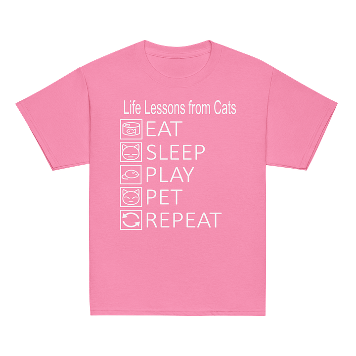 Life Lessons from Cats - Unisex Youth Heavyweight T-shirt product image (2)