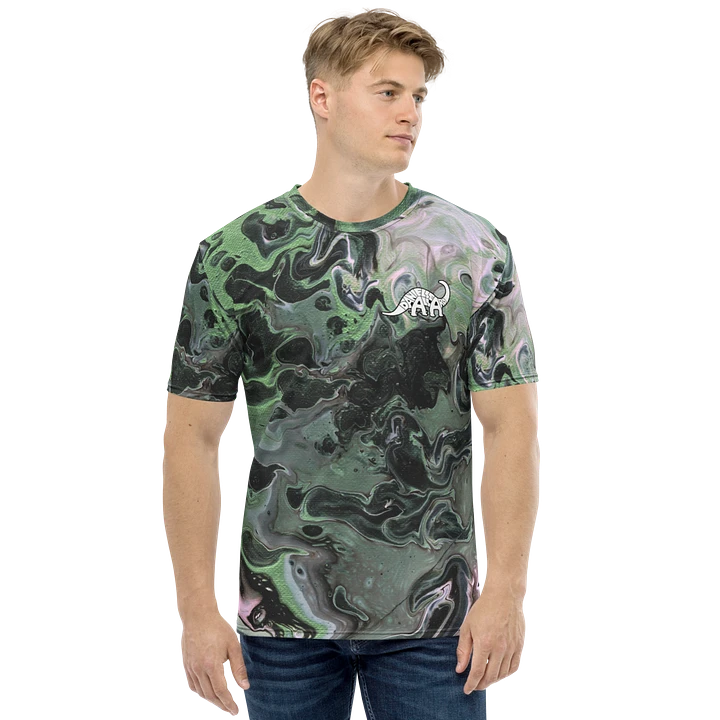 Metallic Green Fluid Acrylic T-Shirt product image (1)