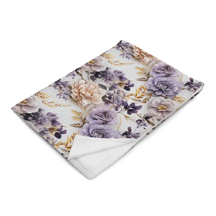 Purple And Gold Roses Blanket product image (2)