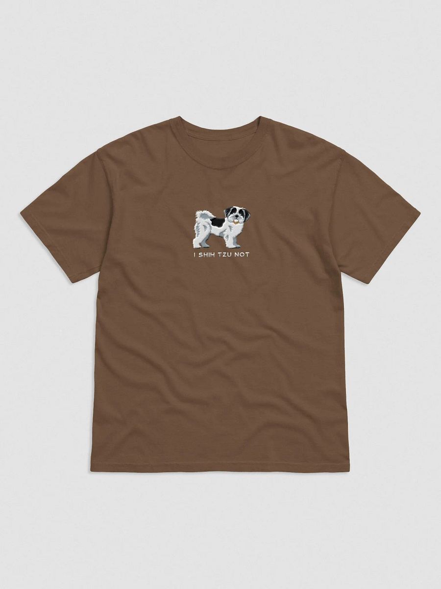 I Shih Tzu Not T-Shirt(Embroidered) of a Shih Tzu(Black & White) product image (4)