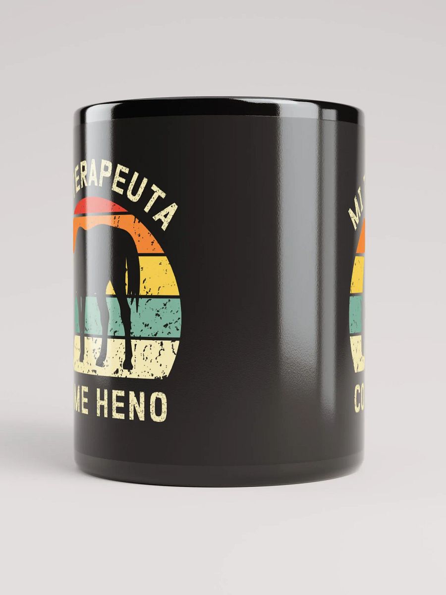 "Mi terapeuta come heno" Mug negro product image (5)