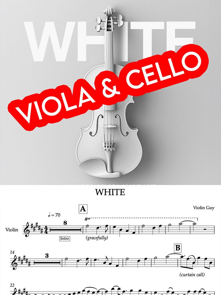 WHITE - Viola & BASS Clef Sheet Music product image (1)