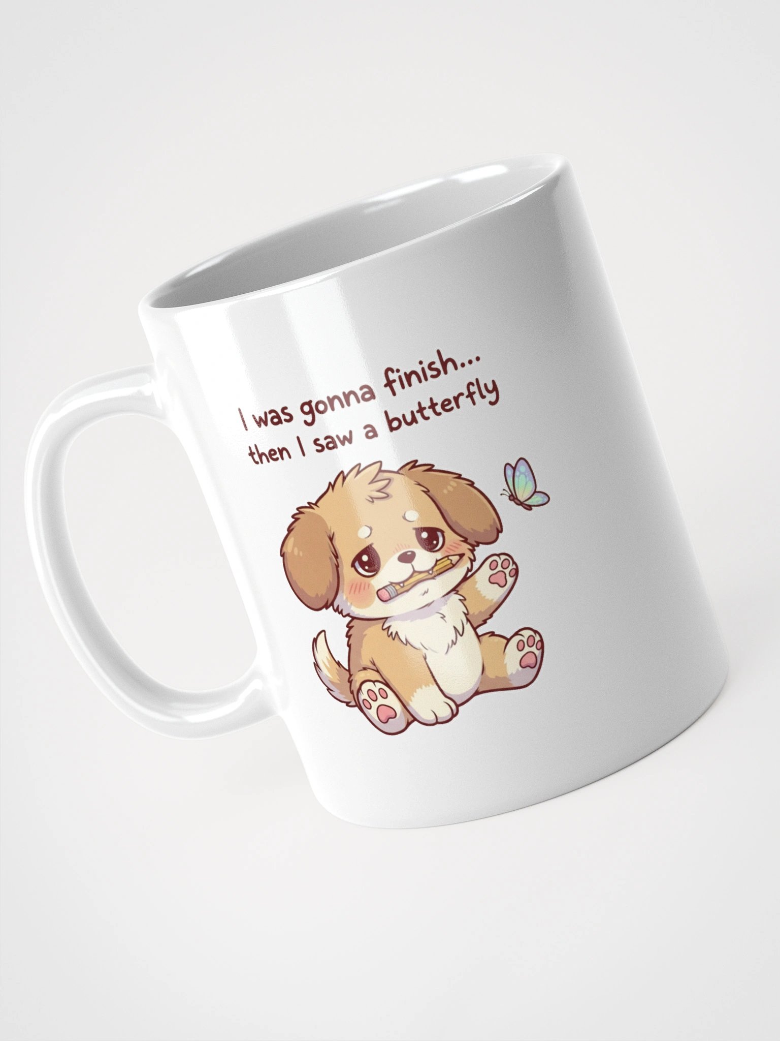 Puppy Procrastisketcher White Glossy Mug product image (4)