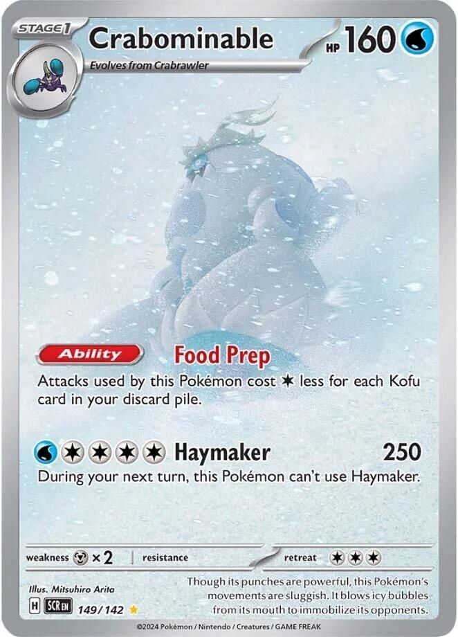 Pokémon Trading Card – Crabominable (Scarlet & Violet: Stellar Crown, #149/142) - NM product image (1)