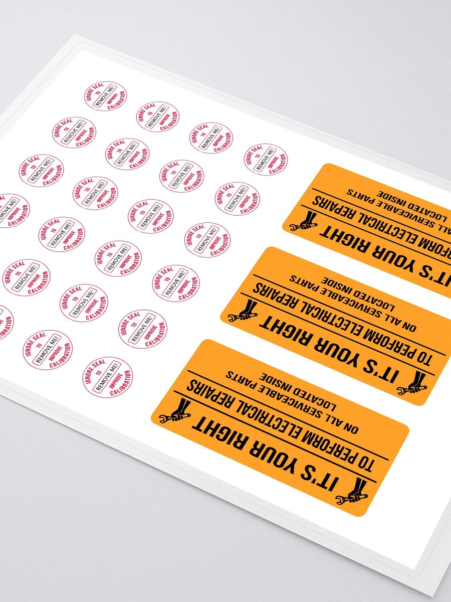 Empowering Calibration Seals and Serviceable Parts Inside Stickers product image (2)