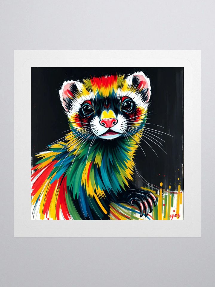 Vibrant Ferret Kiss Cut Stickers product image (1)