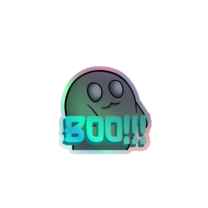 Spooky Teal Holographic Sticker product image (1)