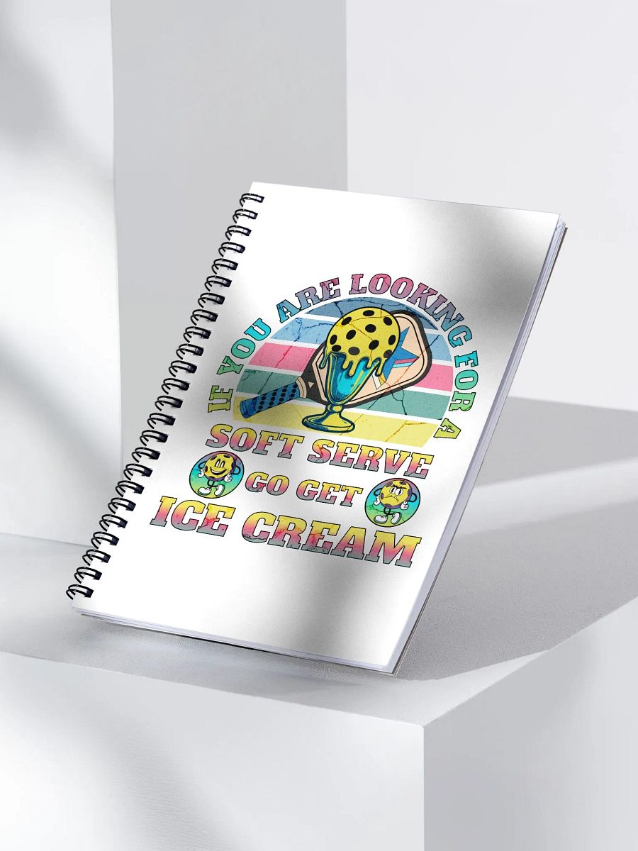 Soft Serve Go Get Ice Cream Pickleball Whimsical Dreams Spiral Notebook product image (2)