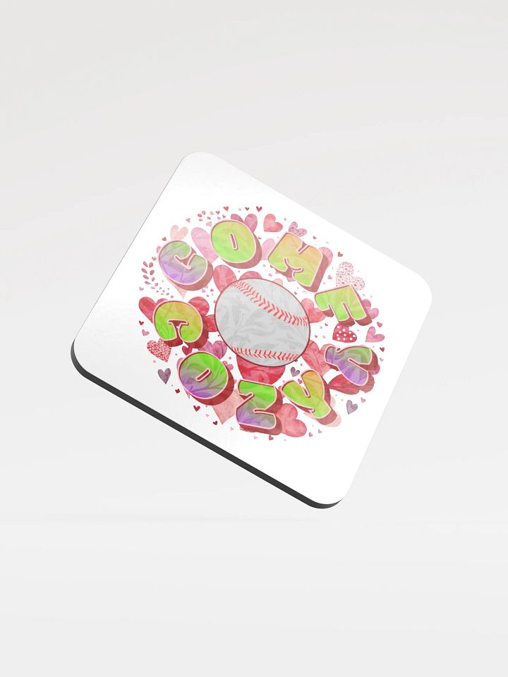 Comfy Cozy Baseball Playball Glossed Cork Coaster product image (2)