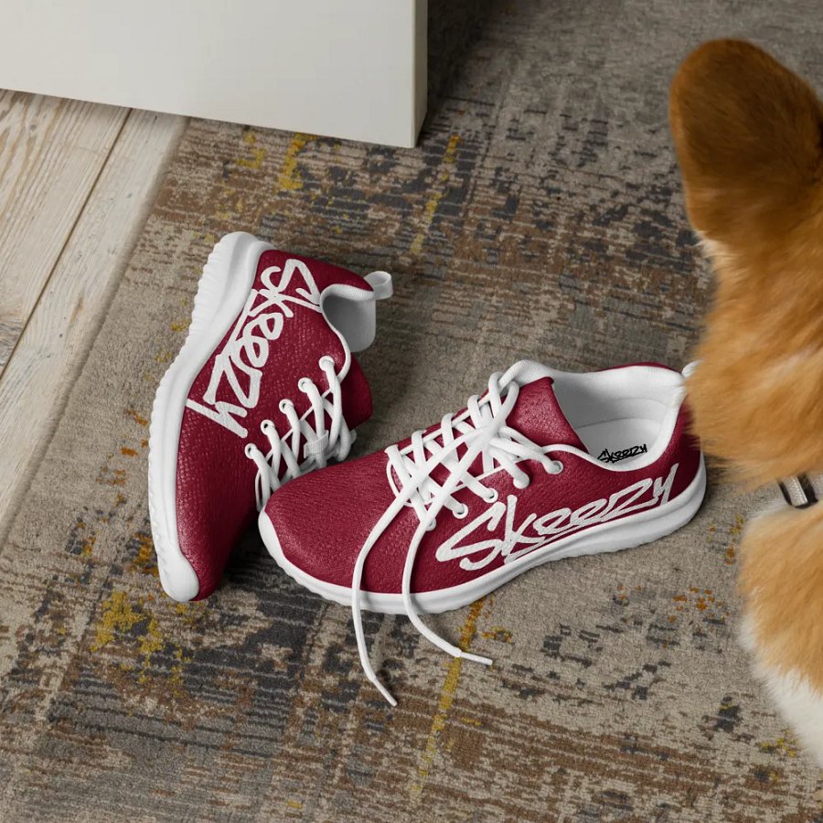 Solid Color Skeezy DRK RED/WHT product image (4)