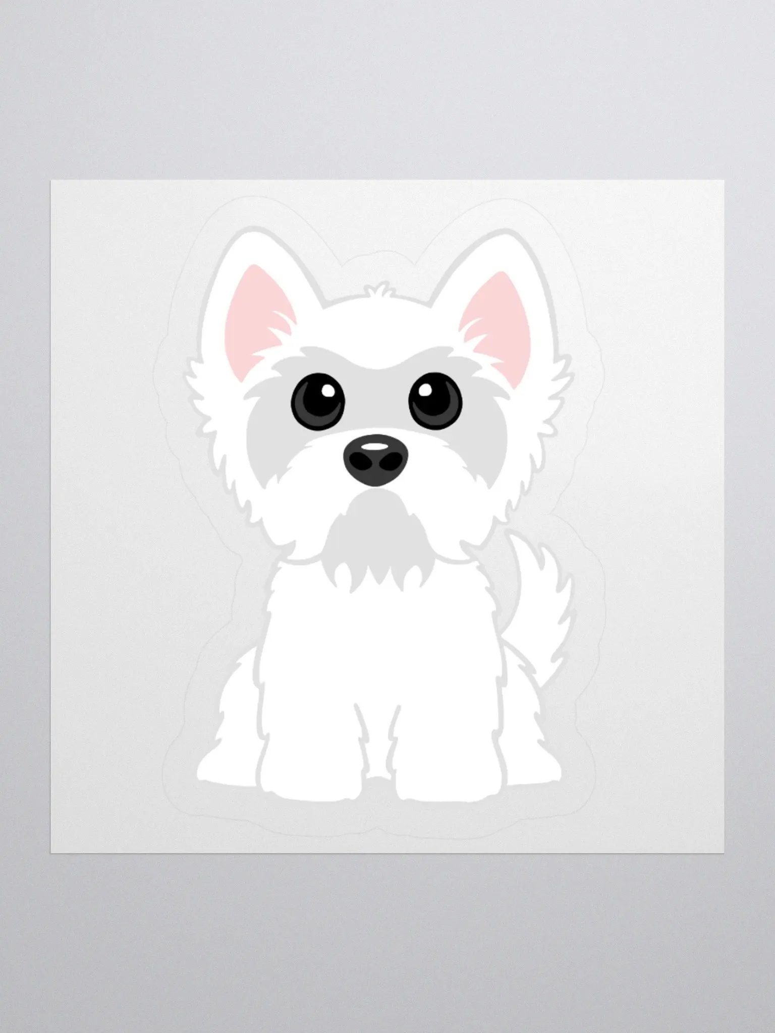 WEST HIGHLAND WHITE TERRIER (WESTIE) PUPPY STICKER product image (2)