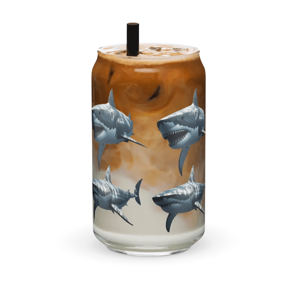 Shark Attack Can-Shaped Glass product image (41)