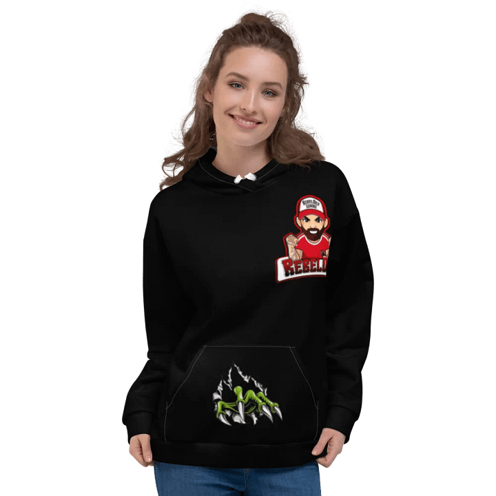 RebelDev black hoodie product image (2)
