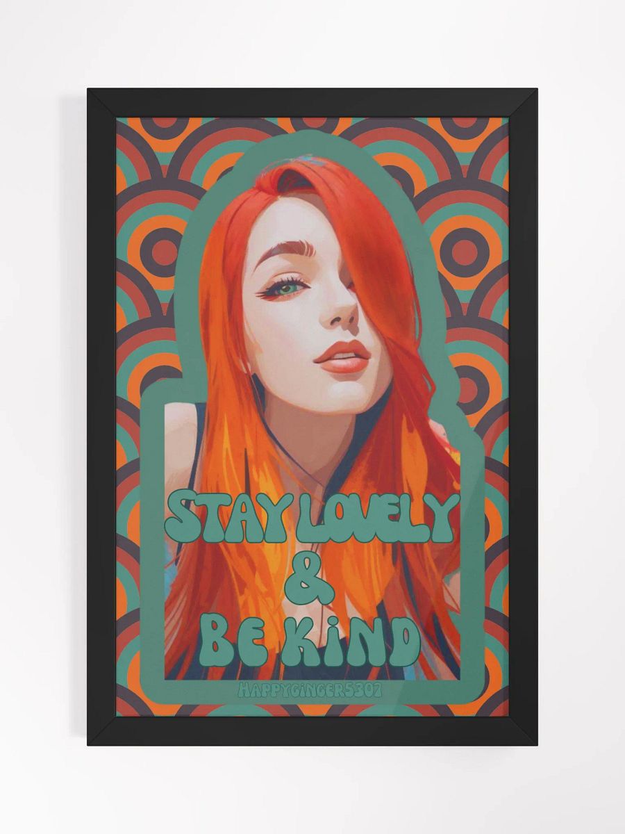Stay Lovely & Be Kind retro print product image (1)