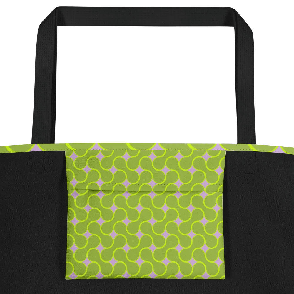 Lime Green Metaball Pattern All Over Print Tote product image (4)