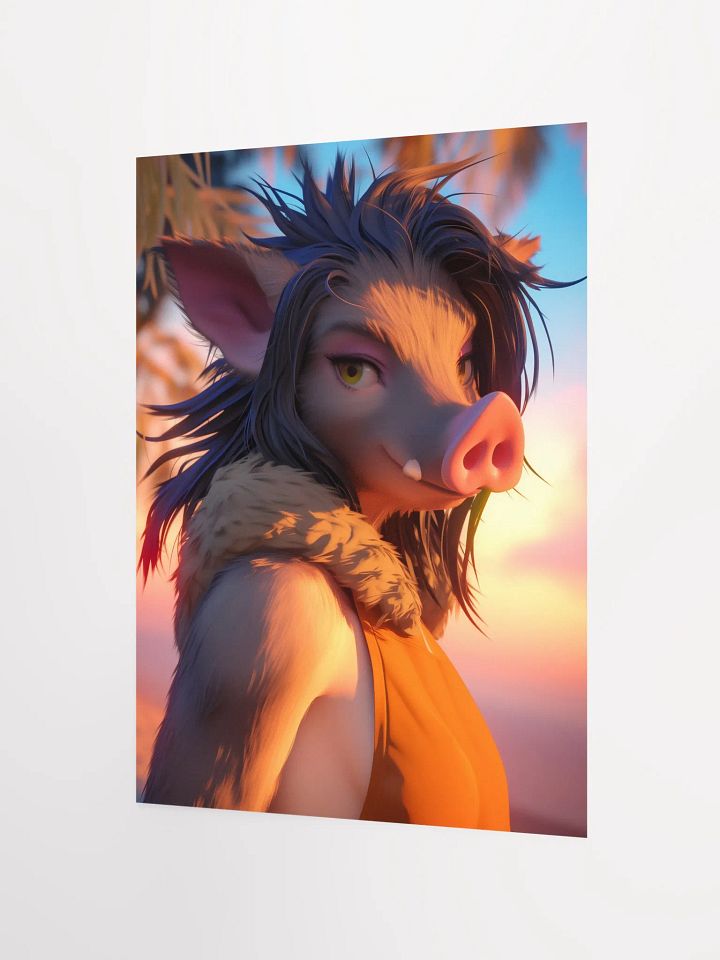 Tropical Sunset Swine Matte Poster product image (4)